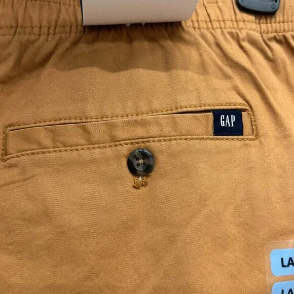 LARGE - GAP - Men’s Pull-On Khaki Shorts with Drawstring NEW - Picture 8 of 11